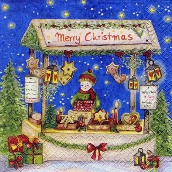 s5209 - Weihnachtsmarkt - Servietten - Packung - 20 Stück