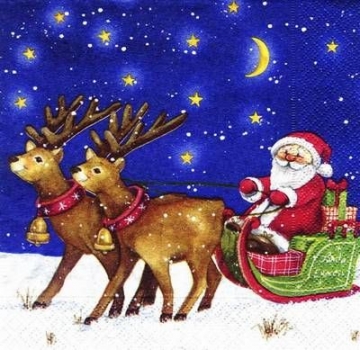 s5225 - Santa Express - Servietten - Packung - 20 Stück