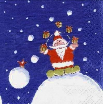 s5283 - Flying X-Mas - Servietten - Packung - 20 Stück