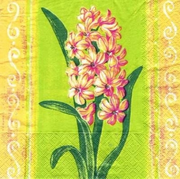 s5290 - Hyacinthus - gelb - Servietten - Packung - 20 Stück