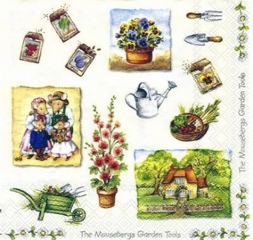 s5293 - The Mousebergs Garden Tools - cream - Packung - 20 Stück