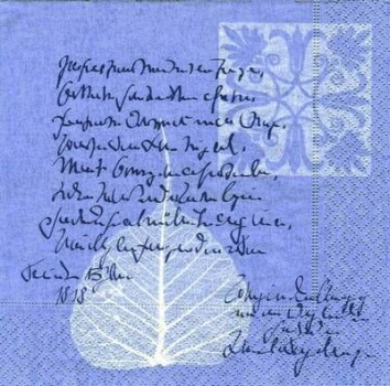 s5303 - Letter for you - blue - Servietten - Packung - 20 Stück
