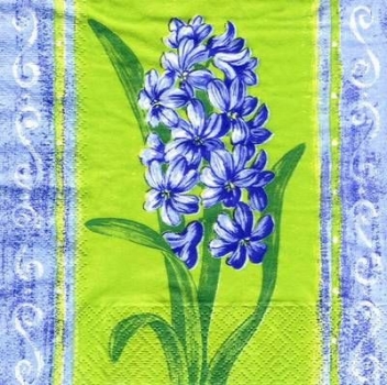s5304 - Hyacinthus - blau - Servietten - Packung - 20 Stück