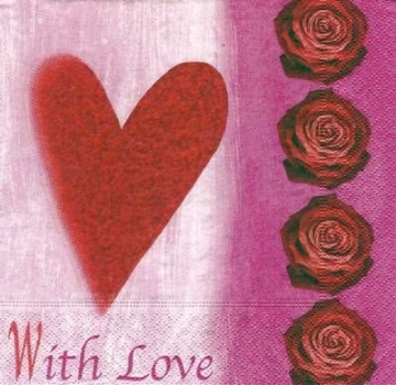 s5322 - With Love - Servietteb - Packung - 15 Stück