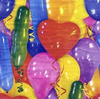 s5330 - Balloons - Servietten - Packung - 20 Stück.