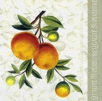 s5368 - Oranges - white - Servietten - Packung - 20 Stück