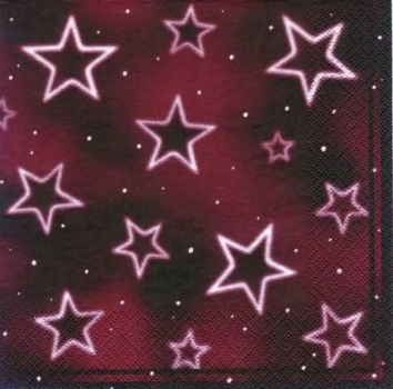 s5439 - Starlight - dark red - Servietten - Packung - 20 Stück
