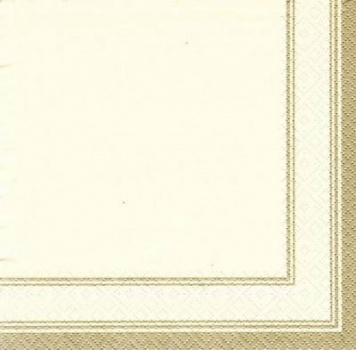 s5440 - Golden Frame - cream/gold - Servietten - Packung - 20 Stück
