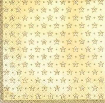 s5447 – Weihnachten – Sternchen – creme – Servietten – Packung – 20 Stück
