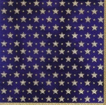 s5453 - Little Stars - dark violet - Servietten - Packung - 20 Stück