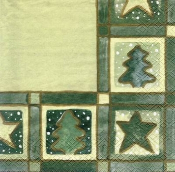 s5455 - Mosaic - green - Servietten - Packung - 20 Stück