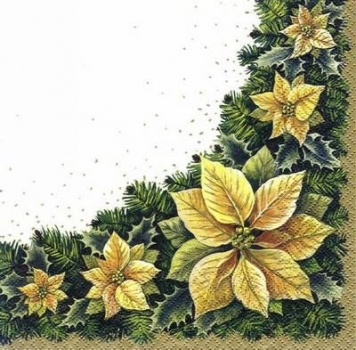 s5487 - Winter Flower - white - Servietten - Packung - 20 Stück