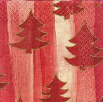 s5494 - Christmas Forest - red - Servietten - Packung - 20 Stück