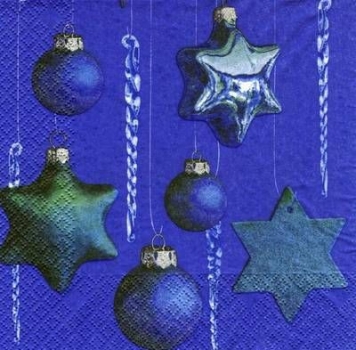 s5531 - Sterne - blau - Servietten - Packung - 20 Stück