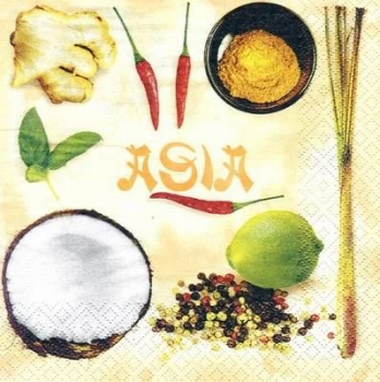 s5552 - Asia - beige - Servietten - Packung - 20 Stück
