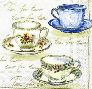 s5585 - Afternoon Tea - cream - Servietten - Packung - 20 Stück