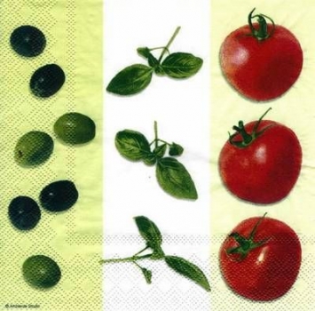 s5758 - Italian - green - Servietten - Packung - 20 Stück