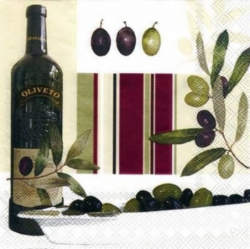 s5759 - Wine & Olives - Servietten - Packung - 20 Stück