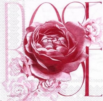 s5802 – Rose – Servietten – Packung – 20 Stück