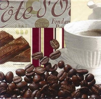 s5809 - Coffee - red - Servietten - Packung - 20 Stück