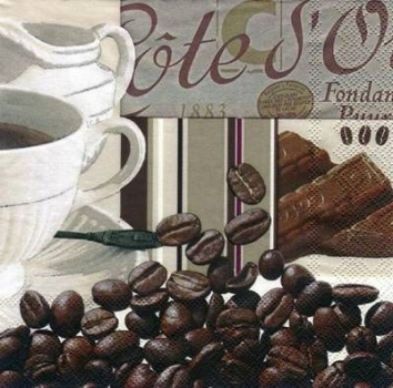 s5828 - Coffee - creme - Servietten - Packung - 20 Stück