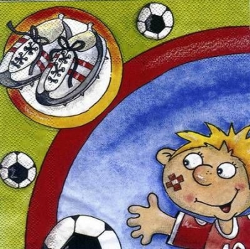 s5843 – Fußballspaß - Servietten - Packung - 20 Stück