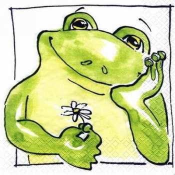 s5856 - Frosch - Servietten - Packung - 20 Stück