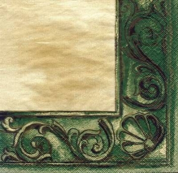 s5925 - Antique - dark green - Servietten - Packung - 20 Stück