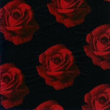 s5932 - Scarlet - black - Servietten - Packung - 20 Stück