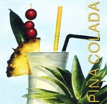 s5946 - Pina Colada blue - Servietten - Packung - 20 Stück