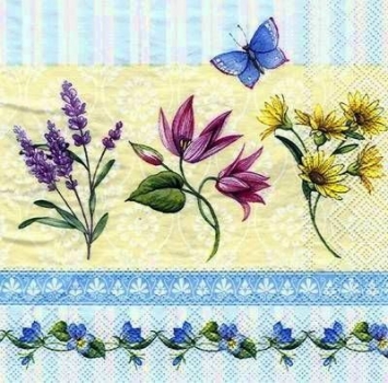 s6010 – Blumen - Blüten – Servietten – Packung – 20 Stück