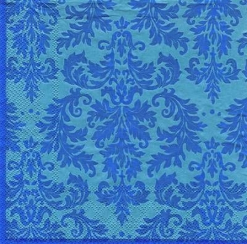 s6103 - Medaillon - blue - Servietten - Packung - 20 Stück