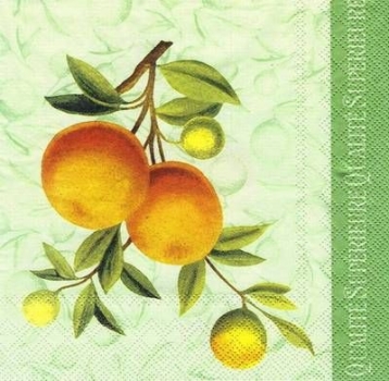 s6185 - Oranges - Celadon  - Packung - 20 Stück.