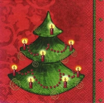 s6193 - Christmas Tree - Servietten - Packung - 20 Stück