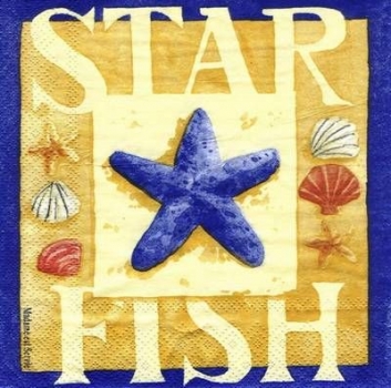 s6269 - Starfish - Servietten - Packung - 20 Stück