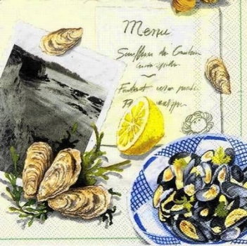 s6294 - Le Menu Breton - cream - Servietten - Packung - 20 Stück