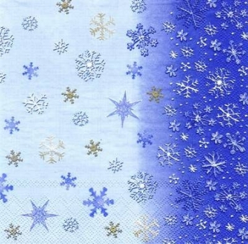 s6306 - Snowflakes - blue - Servietten - Packung - 20 Stück