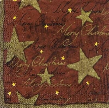 s6310 - Star Twinkle - brown - Servietten - Packung - 20 Stück