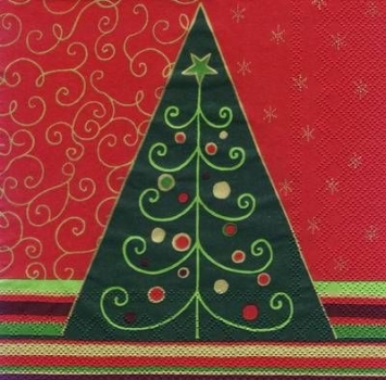 s6311 - Sapin - red green - Servietten - Packung - 20 Stück