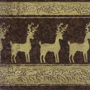 s6313 - Reindeer Parade - brown - Servietten - Packung - 20 Stück