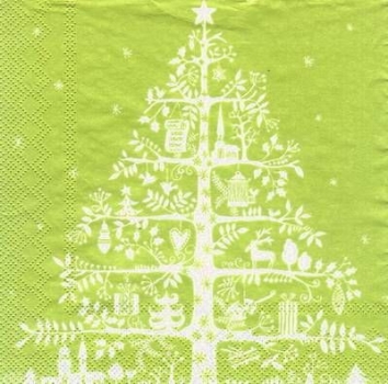 s6314 - Jingle Tree - green - Servietten - Packung - 20 Stück