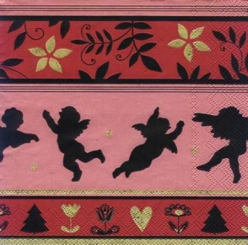s6337 - Jubilate - red - Servietten - Packung - 20 Stück