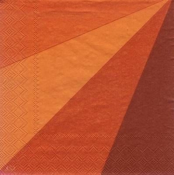 s6357 - Clor Rays - terracotta - Servietten - Packung - 20 Stück
