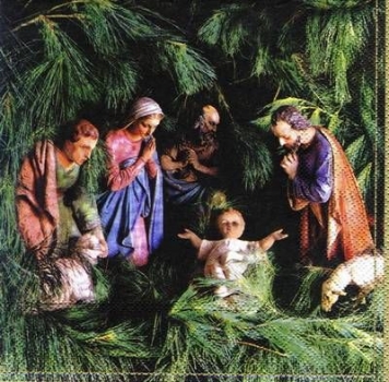 s6376 - In the Manger - Servietten - Packung - 20 Stück