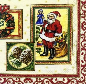s6377 - All About Christmas - cream red - Servietten - Packung - 20 Stück