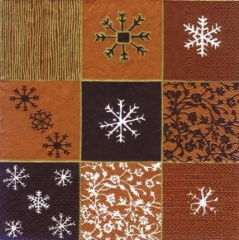 s6387 - Frozen Times - brown - Servietten - Packung - 20 Stück