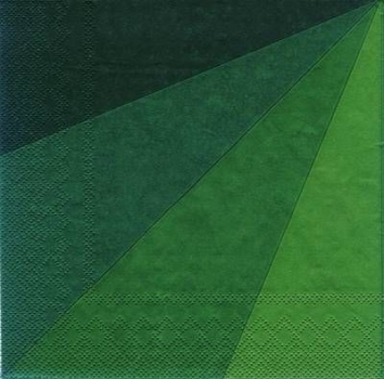 s6396  - Color Rays - dark green - Servietten - Packung - 20 Stück