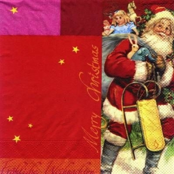 s6477 - Pop Claus - Servietten - Packung - 20 Stück