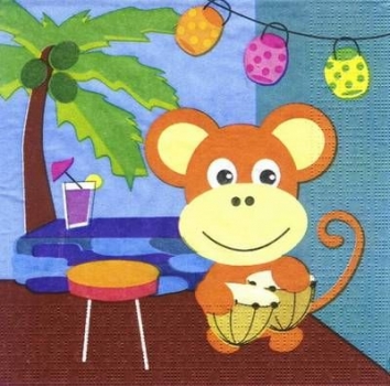 s6558 - Party Monkey - Servietten - Packung - 20 Stück