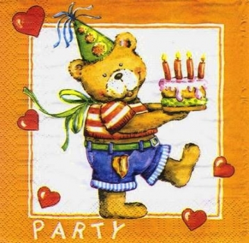 s6562 - Jan Bear - Servietten - 33 x 33 cm - Packung - 20 Stück